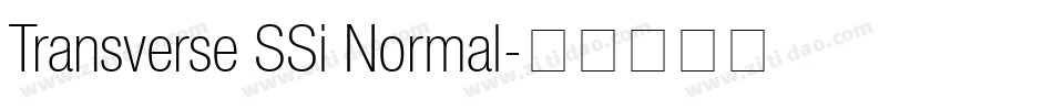 Transverse SSi Normal字体转换